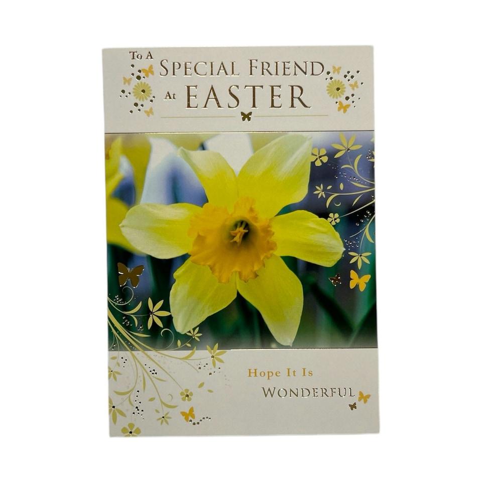 image 1 of Special Friend Photographic Daffodils Design Easter Card