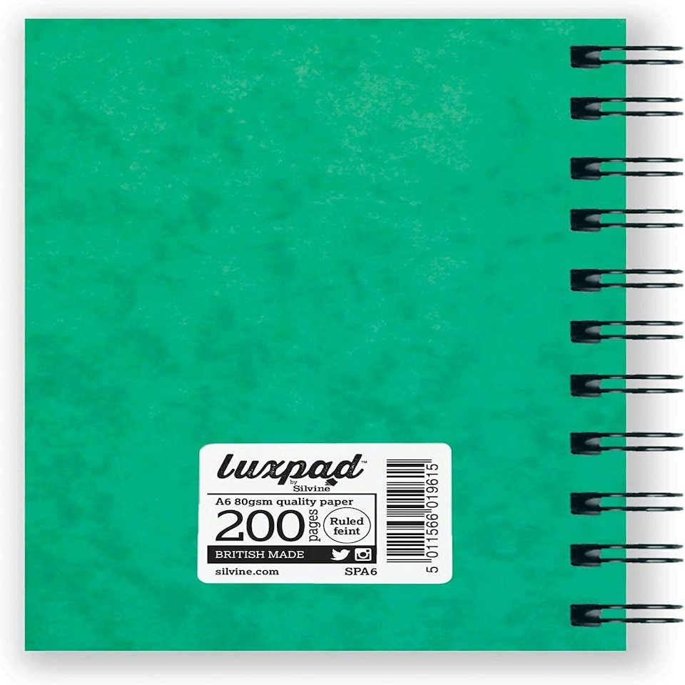image 1 of A6 200 Feint Ruled Pages Twin Wire Hardback Notebook