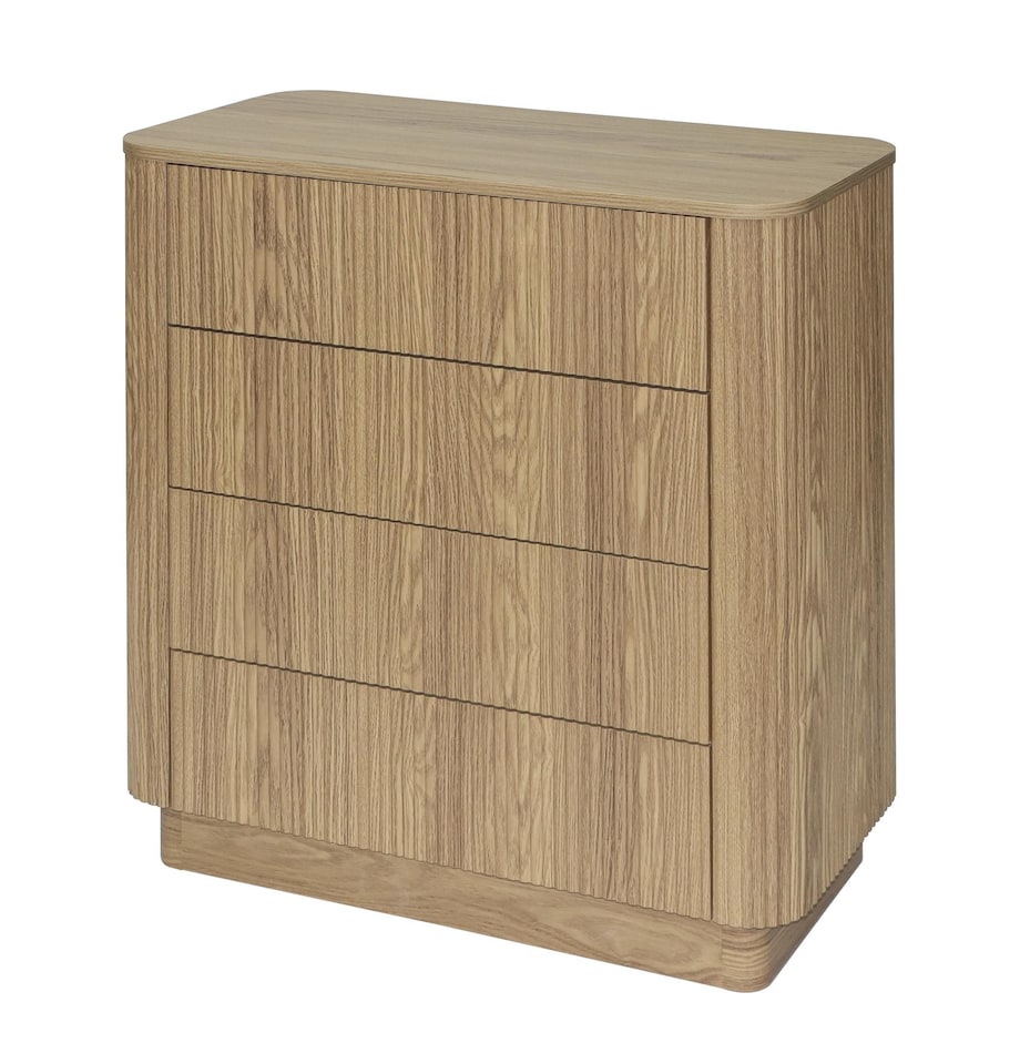 image 1 of Winthorpe Chest Of 4 Drawer Oak Bedroom Storage Organiser Cabinet