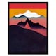 image 1 of Wild Scottish Mountains Minimalist Scotland Black Framed Wall Art Print A4