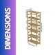 image 9 of 6 Tier Wooden Storage Rack With Adjustable Shelves Natural Brown Brown | One Size