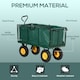 image 7 of Outsunny Heavy Duty Garden Cart Truck Trolley Wheelbarrow Trailer