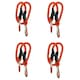 image 1 of 24" 60cm Bungee Rope with Carabiner Clips Cords Elastic Tie Down Fasteners 4pc