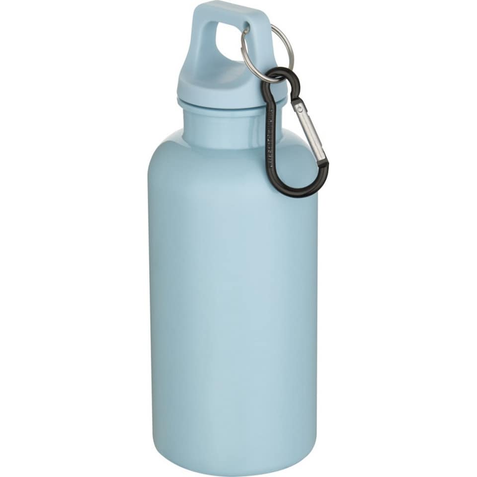 image 1 of Floso Oregon Solid Plastic Carabiner Clip 400ml Water Bottle | Blue | Cloud Blue | 1