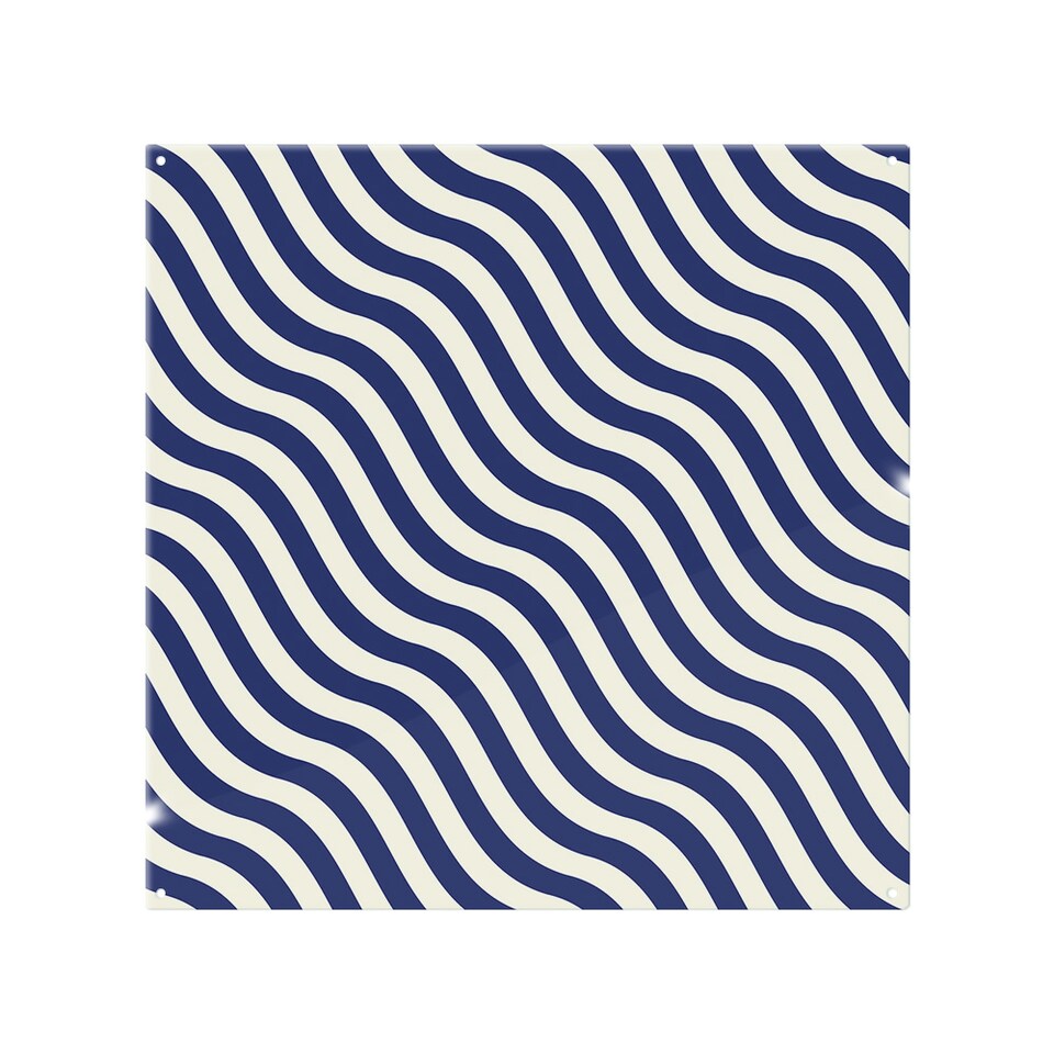 image 1 of Wavey Lines Splash Back | White