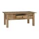image 2 of Panama 1 Drawer Coffee Table - L60 x W100 x H44 cm - Natural Wax Brown