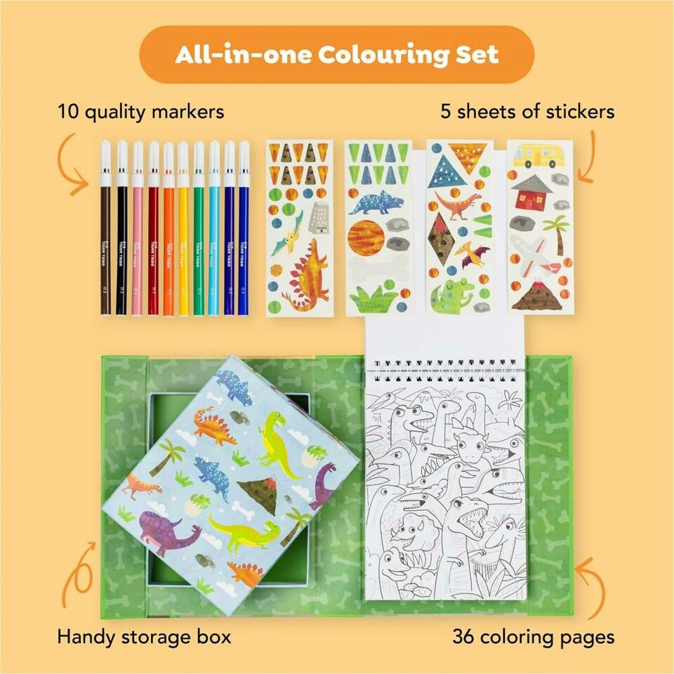image 1 of Colouring Set - Dinosaur