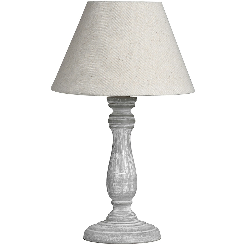 image 1 of Hill Interiors Incia Table Lamp (UK Plug) - Brown/White - One Size