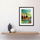 image 2 of Colourful Autumn Landscape Scotland Hillside Forest Oil Framed Wall Art Print