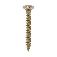 Timco - Classic Multi-Purpose Screws - PZ - Double Countersunk - Yellow (Size 6.0 x 50 - 200 Pieces)