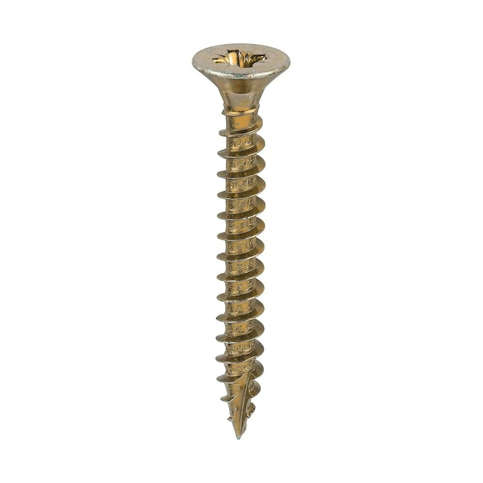 image 1 of Timco - Classic Multi-Purpose Screws - PZ - Double Countersunk - Yellow (Size 6.0 x 50 - 200 Pieces)
