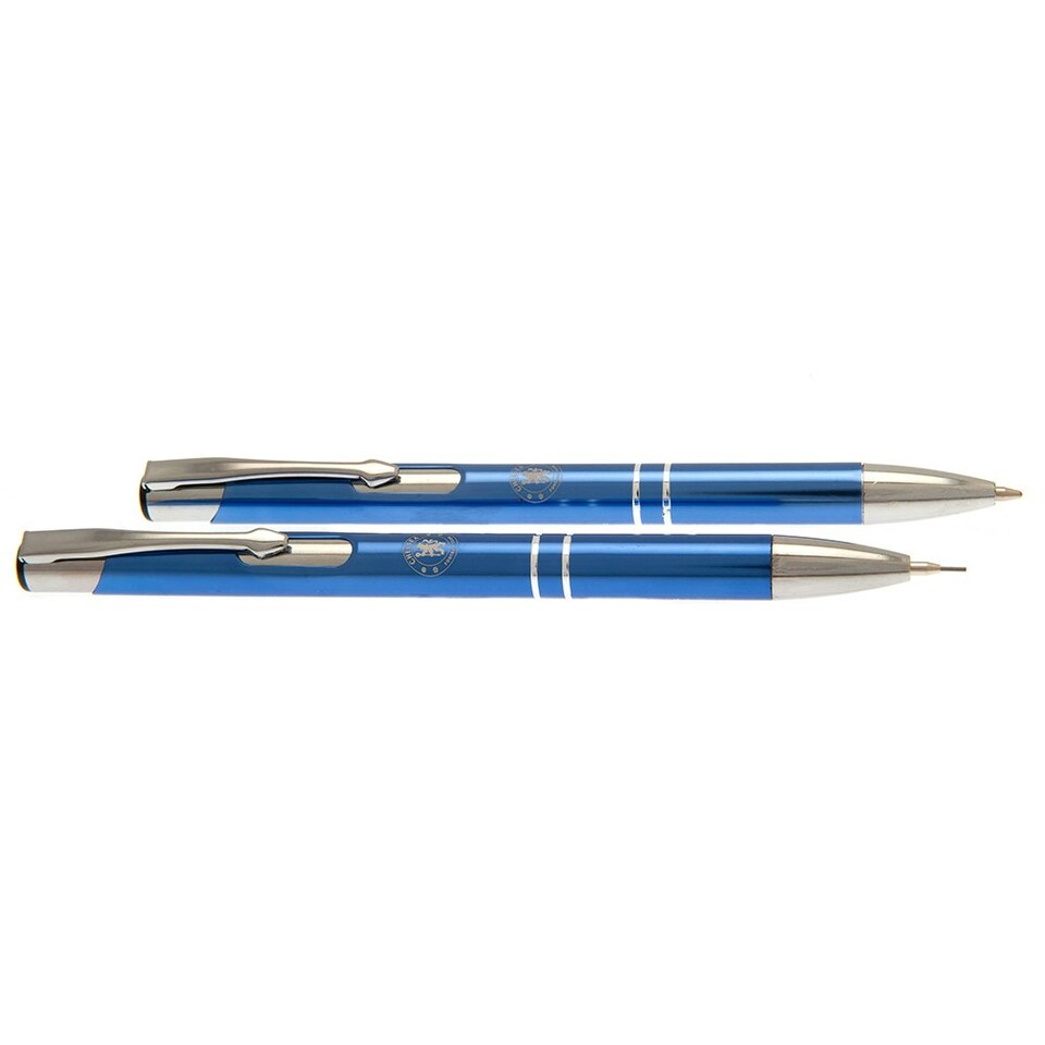image 1 of Chelsea FC Pen & Pencil Set - Blue/Silver - One Size