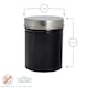 image 4 of Harbour Housewares 5 Piece Black Round Metal Kitchen Canisters Set Utility Storage Utility Containers Storage Box Storage Container