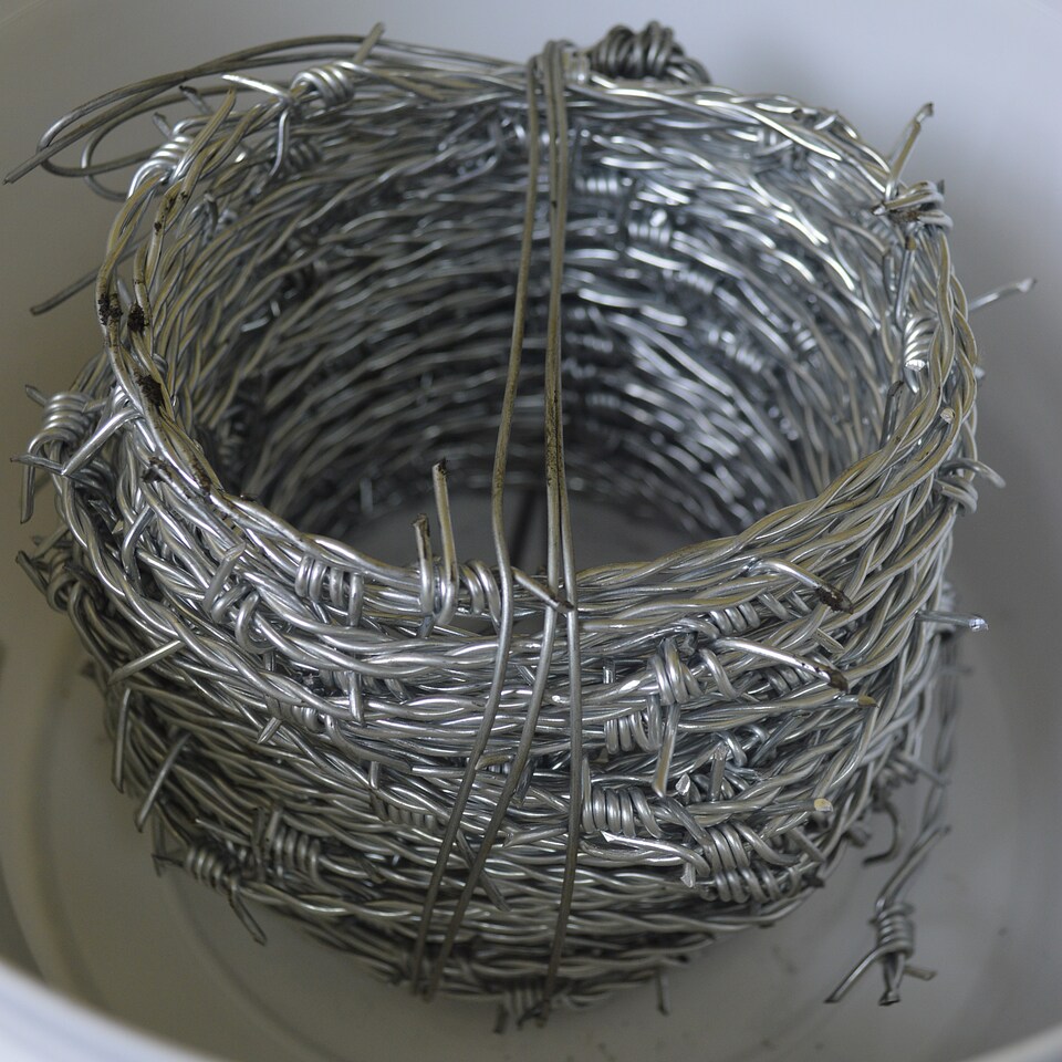 image 1 of 30m x 1.6mm Barbed Security Wire in Plastic Carry Tub