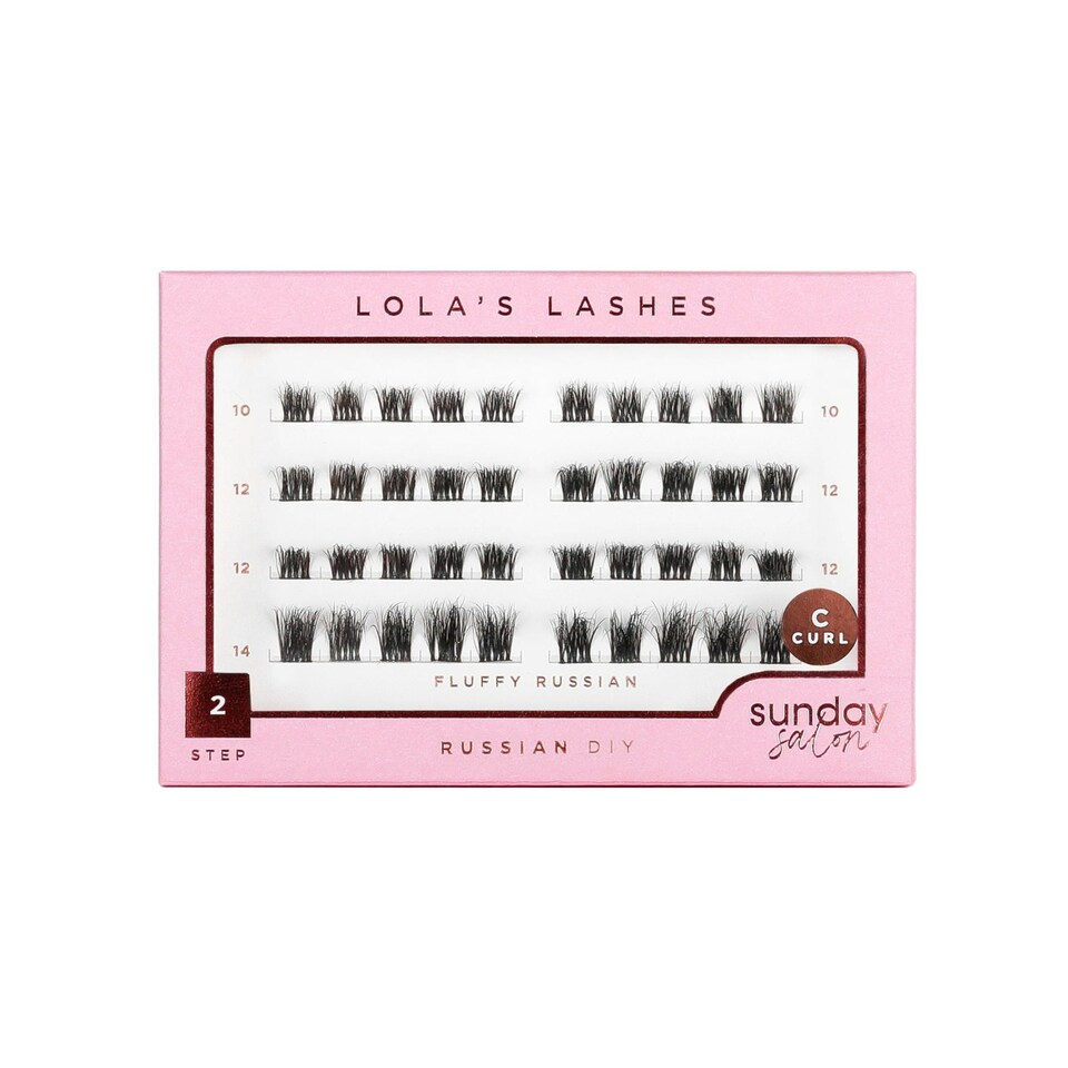 image 1 of Lola's Lashes Fluffy Russian Mixed Length Cluster Lashes