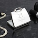 image 1 of Personalised Birthday Big Age Handbag Compact Mirror Silver