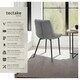 image 2 of Dining Chair Monroe - padded, velvet look, ergonomic seat, black steel legs - Set of 8 Grey