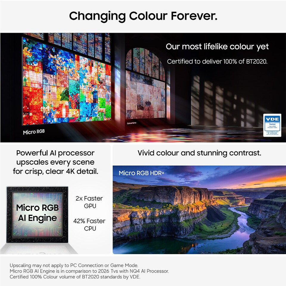 image 1 of SAMSUNG MRE75R85H 75" 4K Micro RGB Vision AI Smart TV