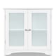 image 5 of Yaheetech Freestanding Bathroom Cabinet with Adjustable Shelf White White