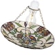 image 4 of Beautiful Stained Glass Tiffany Pendant Lamp Shade with Forest Green Leaves | Multi | Multi-coloured | 1