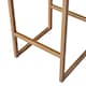 image 5 of Teamson Home Marmo Modern Marble-Look Breakfast Table Set with 2 Stools and Storage, Marble/Brass