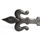 image 3 of Hammer & Tongs Fleur De Lis T-Hinge - W310mm - Black | Black | Black