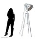 image 2 of Interiors by Premier Industrial Tripod Floor Lamp, Height Adjustable Chrome Floor Light, Tiltable Spotlight With In-Line Switch Silver