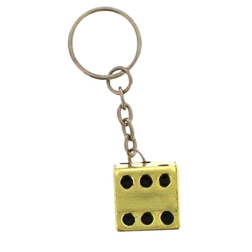 Gold Dice Key Ring