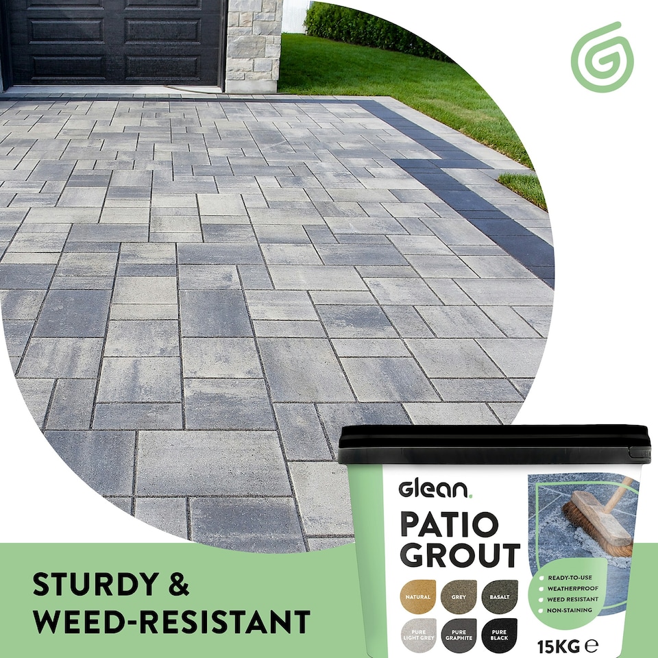 image 1 of Glean Patio Grout - Black - 15kg