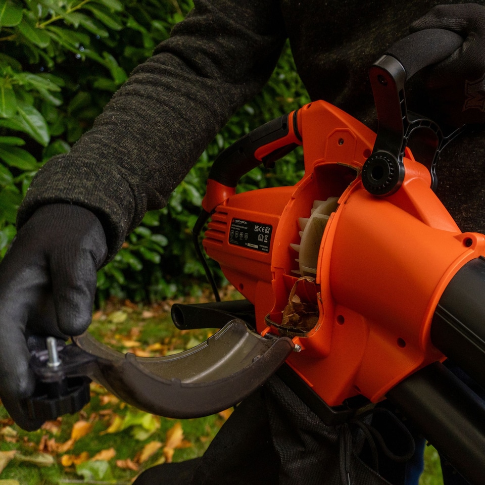 image 1 of Yard Force 3-in-1 3000W Electric Corded Blower Vac and Mulcher, 35L Capacity, 100-300 km/h Air Speed | Orange