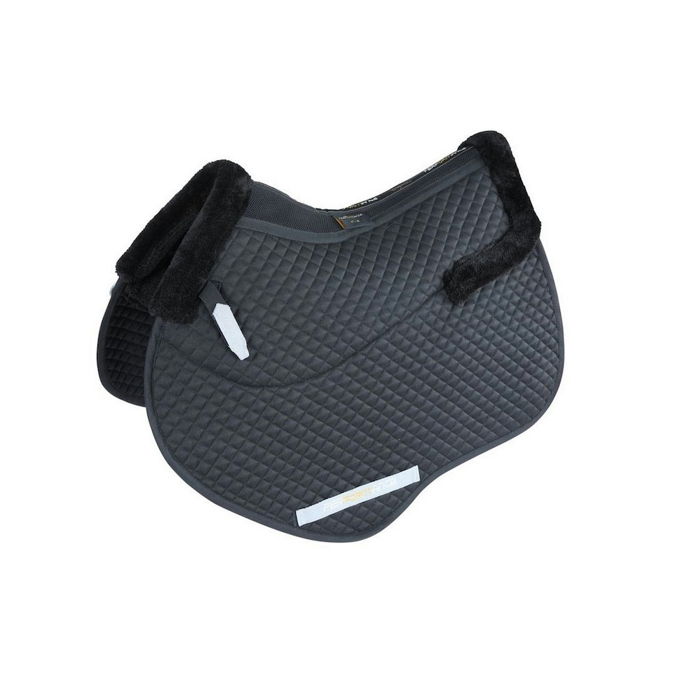 ARMA Half Lined Horse Jumping Saddlepad - Black - 15in - 16.5in
