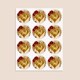 image 3 of Vintage Gold Heart Round Stickers 60mm - Sheet of 12