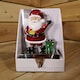 image 3 of 17 cm Santa And Festive Christmas Present Stocking Hanger In Colour