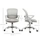 image 7 of Vinsetto Mesh Task Swivel Chair Home Office Desk w/ Lumbar Back Support, Grey