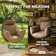 image 5 of Homescapes Luxury Waterproof Egg Chair Cushion With Headrest - Beige