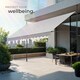 image 7 of Awning with hand crank - pressure fitted , height adjustable | Grey | light grey | 400 x 180 cm | 1