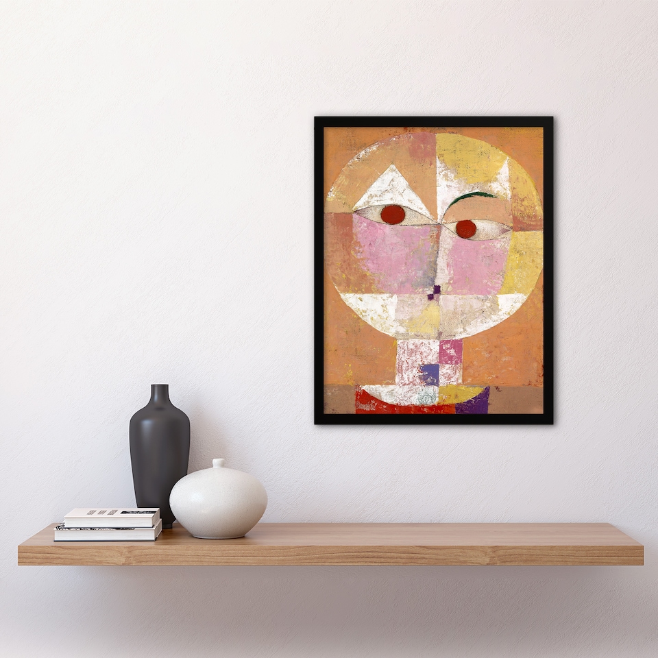image 1 of Paul Klee Framed Wall Art Print Senecio Head of Man Going Senile Home Décor