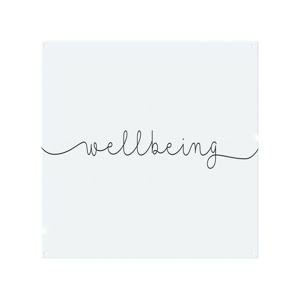 image 1 of Text Wellbeing Designer Splash Back | White