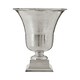 image 1 of Interiors By Premier Elegant Large Silver Finish Fluted Vase, Durable Cermaic Flower Vase, Striking Design Vase For Bedroom Silver