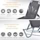 image 4 of Outsunny Sun Lounger Relaxer Recliner with 5-Position Adjustable Backrest Silver