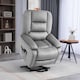 image 2 of HOMCOM Power Lift Riser and Recliner Chair with Vibration Massage and Heat, Velvet Fabric Electric Recliner Armchair for Elderly with Remote Controllers, Side Pocket, Quick Assembly, Grey | Grey | Grey