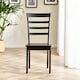 image 3 of Furniturebox Whitby 2x Solid Black Wood Dining Chairs