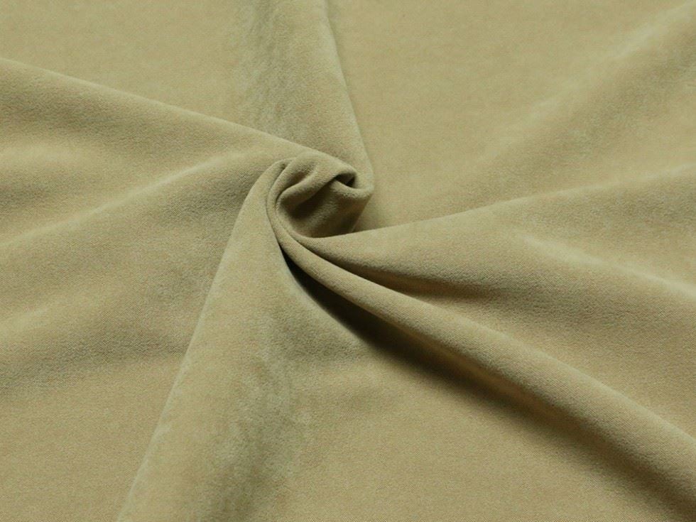 Beige Stretch Woven Faux Suede Fabric for Dressmaking, 145cm / 57" Wide - per metre