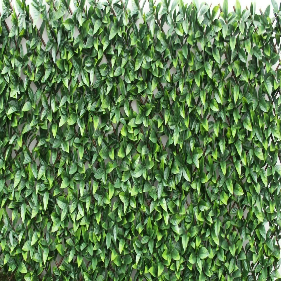 image 1 of Primrose Extendable Artificial Flower Outdoor Screening Trellis Black 1m x 2m