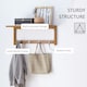 image 5 of HOMCOM Hallway Wall Mounted Shelf Clothes Rack Hanging Coat Hooks Storage