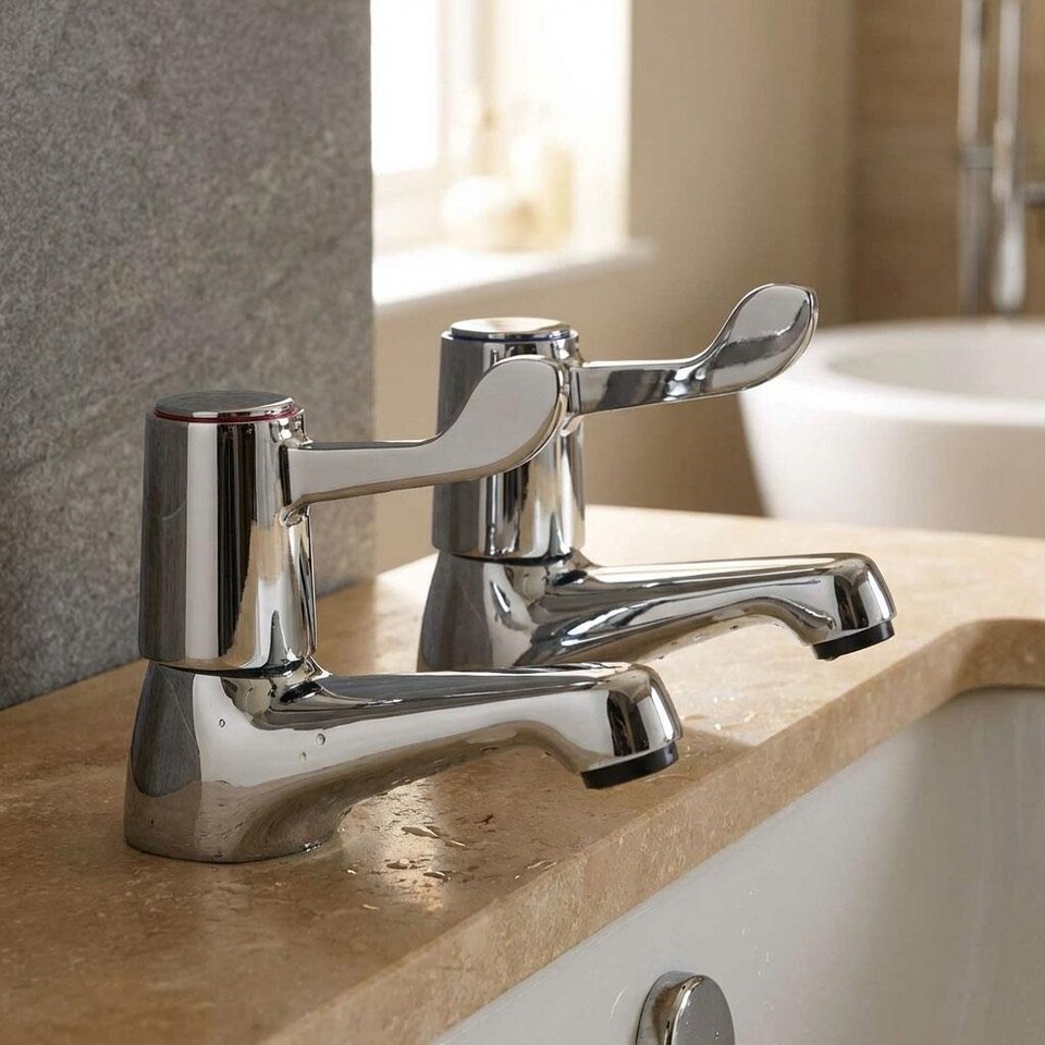 Contract Lever Bath Taps Fillers Chrome WRAS - Tesco Groceries