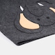 image 4 of OHS Kids Round Elephant Felt Toy Storage Organiser Basket - Charcoal