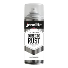 Jenolite Directorust All-in-One Multi-Surface Paint - White Gloss - 400ml Spray Can - 3-Pack