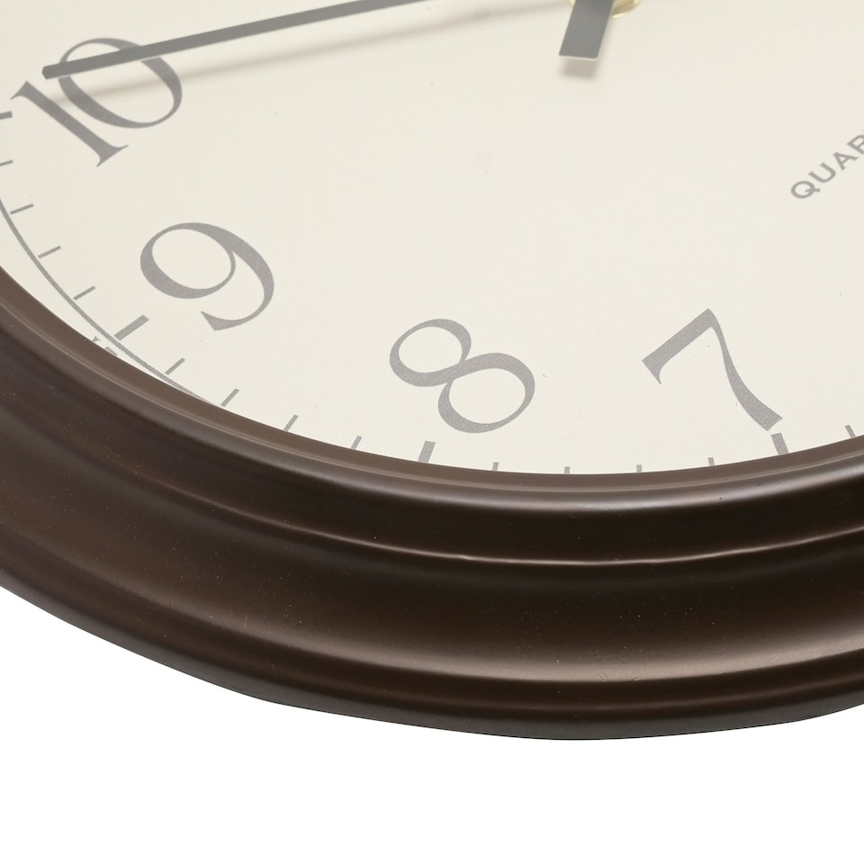 image 1 of Wm Widdop Classic Wooden Wall Clock 31cm Brown