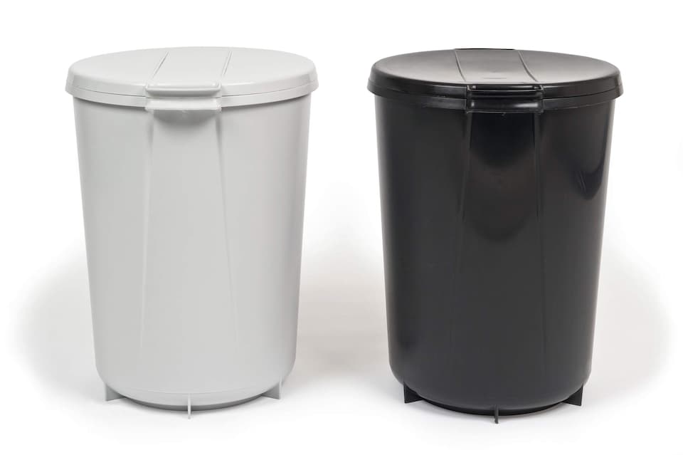 image 1 of Durable 40L Round Waste Bin Grey | Strong Food Safe Bin | DURABIN | Grey